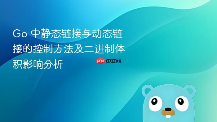 Go 中静态链接与动态链接的控制方法及二进制体积影响分析
