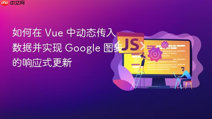 如何在 Vue 中动态传入数据并实现 Google 图表的响应式更新