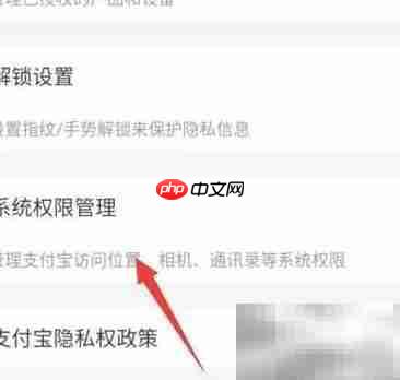 支付宝权限设置位置指南