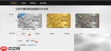 如何开通百度视频超级VIP
