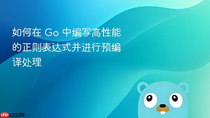 如何在 go 中编写高性能的正则表达式并进行预编译处理