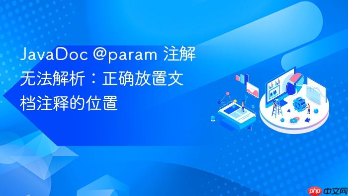 JavaDoc @param 注解无法解析:正确放置文档注释的位置