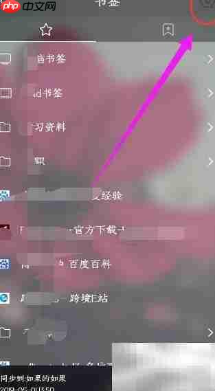 QQ浏览器书签密码设置方法