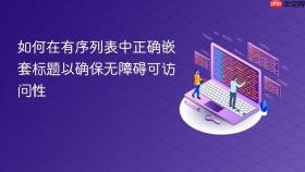 如何在有序列表中正确嵌套标题以确保无障碍可访问性