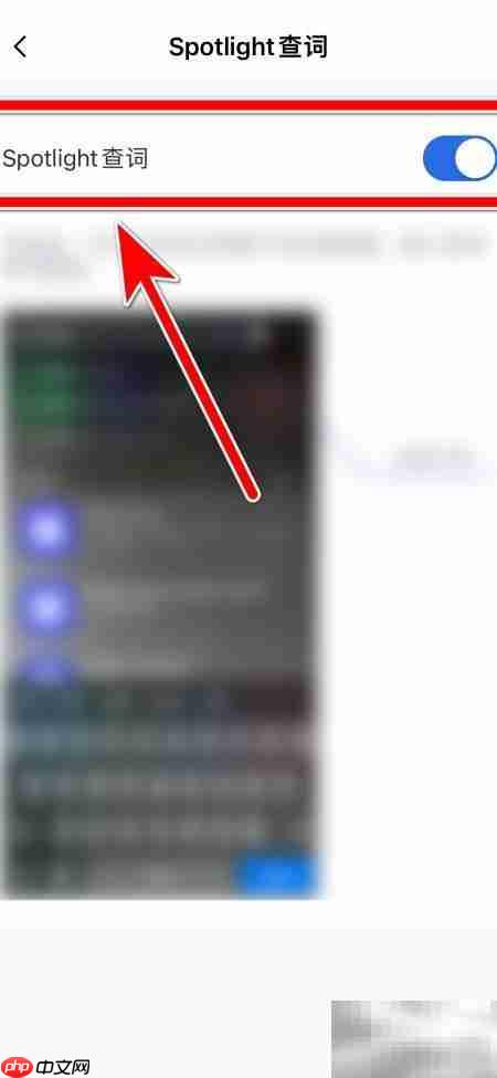 百词斩关闭Spotlight查词指南