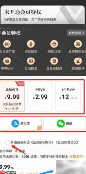阅友小说VIP开通指南