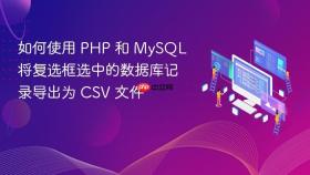 如何使用 PHP 和 MySQL 将复选框选中的数据库记录导出为 CSV 文件
