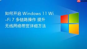 如何开启 windows 11 wi-fi 7 多链路操作 提升无线网络带宽详细方法