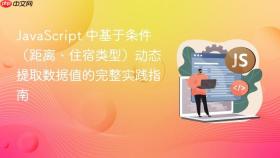 JavaScript 中基于条件(距离、住宿类型)动态提取数据值的完整实践指南