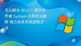 怎么解决 win11 提示文件被 system 占用无法删除 强力结束系统进程方法