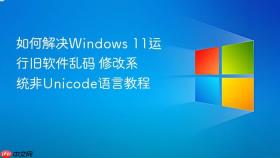 如何解决windows 11运行旧软件乱码 修改系统非unicode语言教程