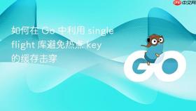 如何在 go 中利用 singleflight 库避免热点 key 的缓存击穿