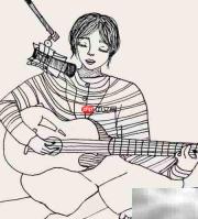 吉他手康康插画教程