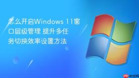 怎么开启windows 11窗口层级管理 提升多任务切换效率设置方法