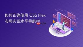 如何正确使用 CSS Flex 布局实现水平导航栏