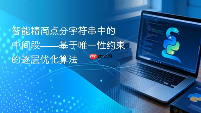 智能精简点分字符串中的中间段——基于唯一性约束的逐层优化算法