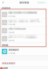 云班课怎么清除班课资源的缓存?-云班课清除班课资源缓存的方法