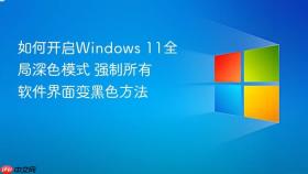 如何开启windows 11全局深色模式 强制所有软件界面变黑色方法