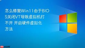 怎么修复win11由于bios关闭vt导致虚拟机打不开 开启硬件虚拟化方法