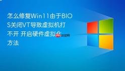 怎么修复Win11由于BIOS关闭VT导致虚拟机打不开 开启硬件虚拟化方法