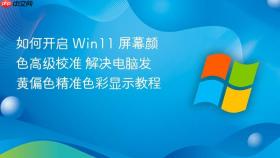 如何开启 win11 屏幕颜色高级校准 解决电脑发黄偏色精准色彩显示教程