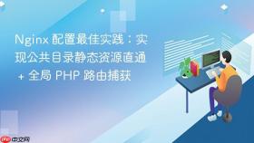 Nginx 配置最佳实践:实现公共目录静态资源直通 + 全局 PHP 路由捕获