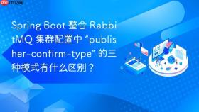 spring boot 整合 rabbitmq 集群配置中 “publisher-confirm-type” 的三种模式有什么区别？