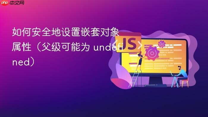 如何安全地设置嵌套对象属性(父级可能为 undefined)