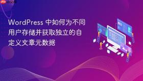 WordPress 中如何为不同用户存储并获取独立的自定义文章元数据

