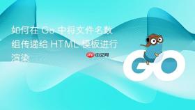 如何在 Go 中将文件名数组传递给 HTML 模板进行渲染

