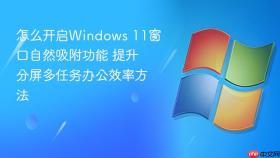 怎么开启Windows 11窗口自然吸附功能 提升分屏多任务办公效率方法