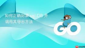 如何正确封装 sql.DB 并调用其导出方法