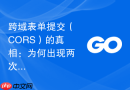 跨域表单提交（CORS）的真相：为何出现两次请求及正确处理方案