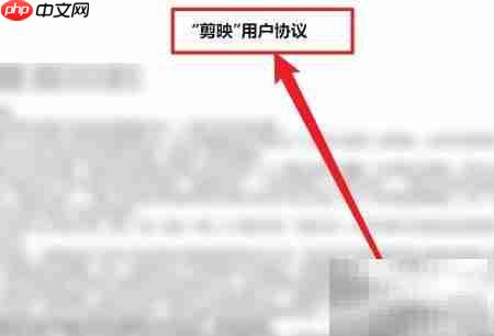 如何查看剪映用户协议