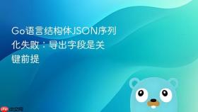 Go语言结构体JSON序列化失败：导出字段是关键前提

