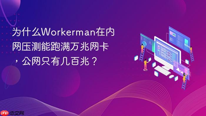 为什么workerman在内网压测能跑满万兆网卡,公网只有几百兆?