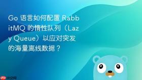 Go 语言如何配置 RabbitMQ 的惰性队列（Lazy Queue）以应对突发的海量离线数据？