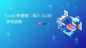 excel 快捷键:插入 sum 求和函数
