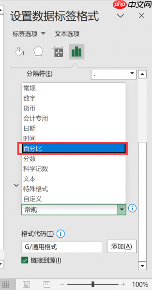 Excel图表怎么添加数据标签 Excel图表数据标签怎么显示百分比