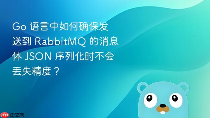 go 语言中如何确保发送到 rabbitmq 的消息体 json 序列化时不会丢失精度?