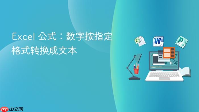 excel 公式:数字按指定格式转换成文本