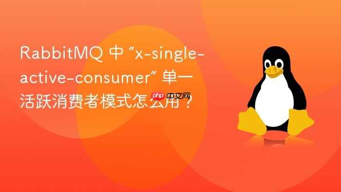 rabbitmq 中 “x-single-active-consumer” 单一活跃消费者模式怎么用?
