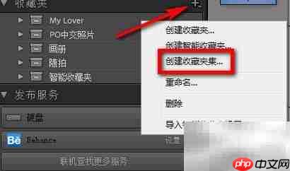 Lightroom创建收藏夹集方法