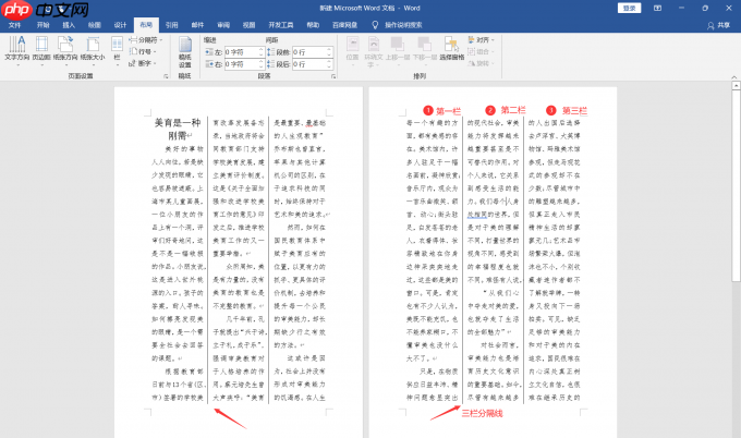 word怎么分栏并添加分隔线 word分栏宽度可以不同吗