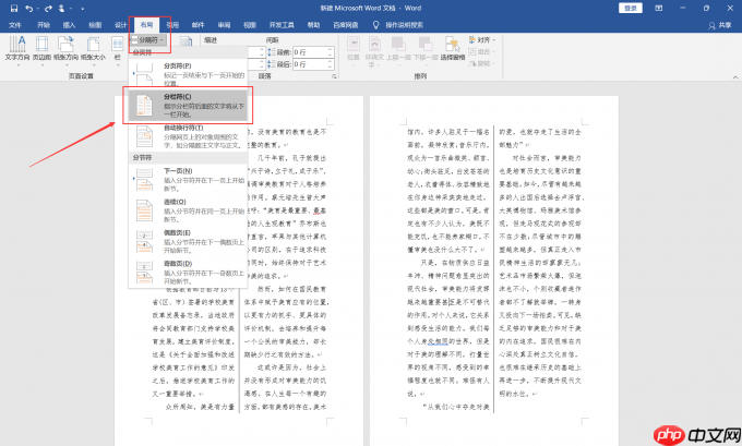 word怎么分栏并添加分隔线 word分栏宽度可以不同吗