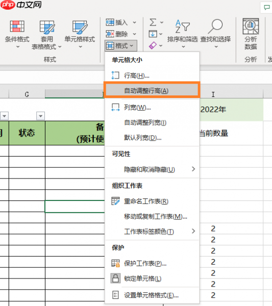 excel行高怎么统一设置 excel行高怎么设置自动调整
