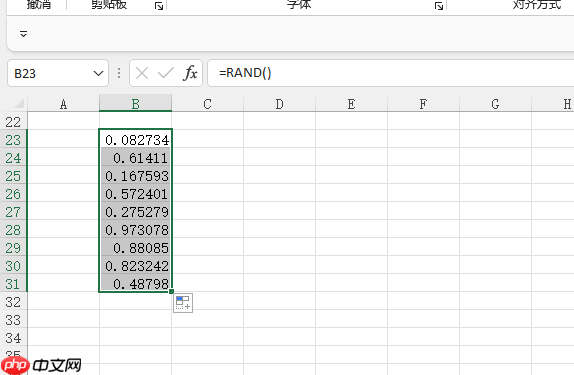 excel随机小数固定范围生成 excel随机小数且是5的倍数