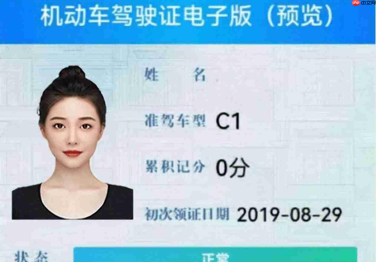 交管12123如何更换电子驾驶证照片