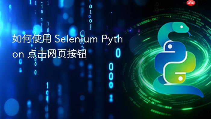 如何使用 Selenium Python 点击网页按钮