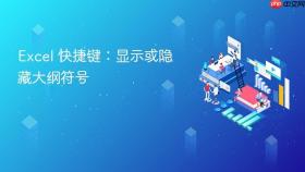 excel 快捷键：显示或隐藏大纲符号